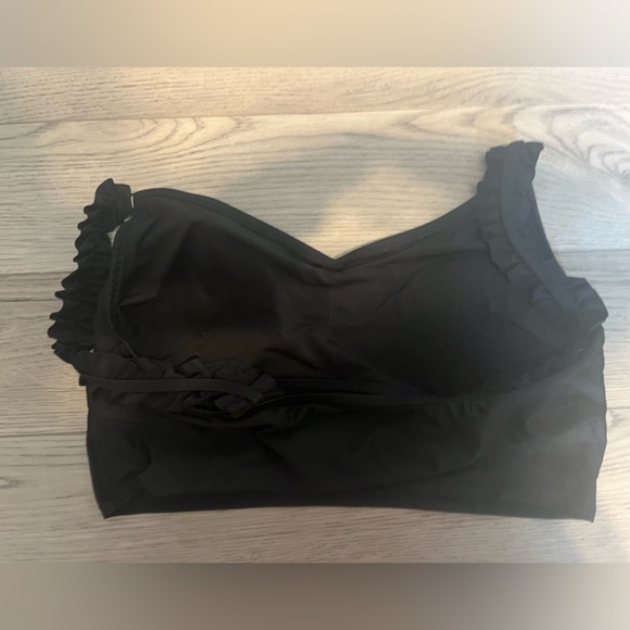AERIE LONGLINE RUFFLE STRAP BIKINI TOP - Picture 2 of 6